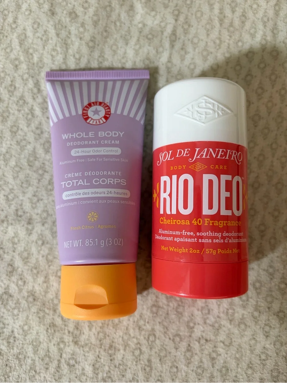 Sol de Janeiro Rio Deo Cheirosa 40 and First Aid Beauty Deodorant Cream bundle